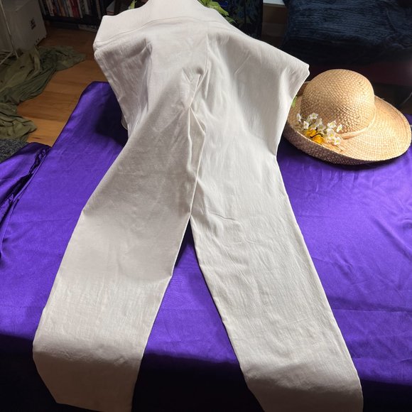 📌Canda White Stretch Skinny Pants with Wide Comfy Elastic Waistline - Picture 11 of 16